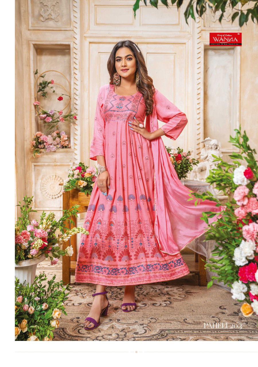 Wanna Paheli 2 Fancy Festive Wear Heavy Rayon Kurtis With Dupatta Collection